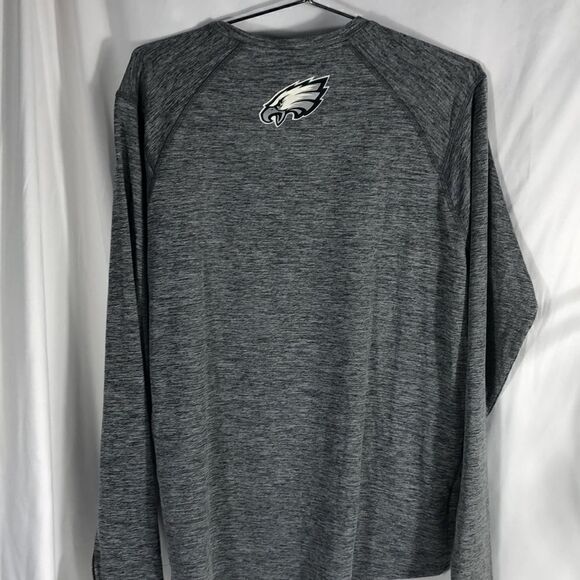 NFL MSX by Michael Strahan Heathered Gray Eagles Performance Long Sleeve Large - Picture 6 of 9